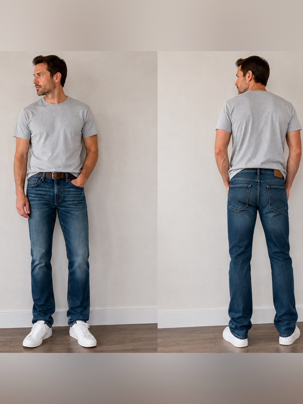 American Eagle Outfitters Men’s Skinny Straight Jeans in Blue Wash Sz 38/40